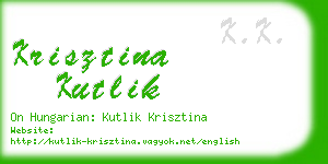krisztina kutlik business card